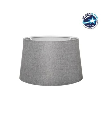 GloboStar® COVER 203-0264 Μοντέρνο Φωτιστικό Καπέλο Γκρί Ύφασμα - Μ38 x Π38 x Υ24cm